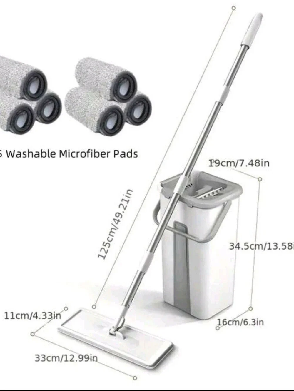 Hand Free Flat Floor Mop And Bucket Set For Professional Home Floor Cleaning